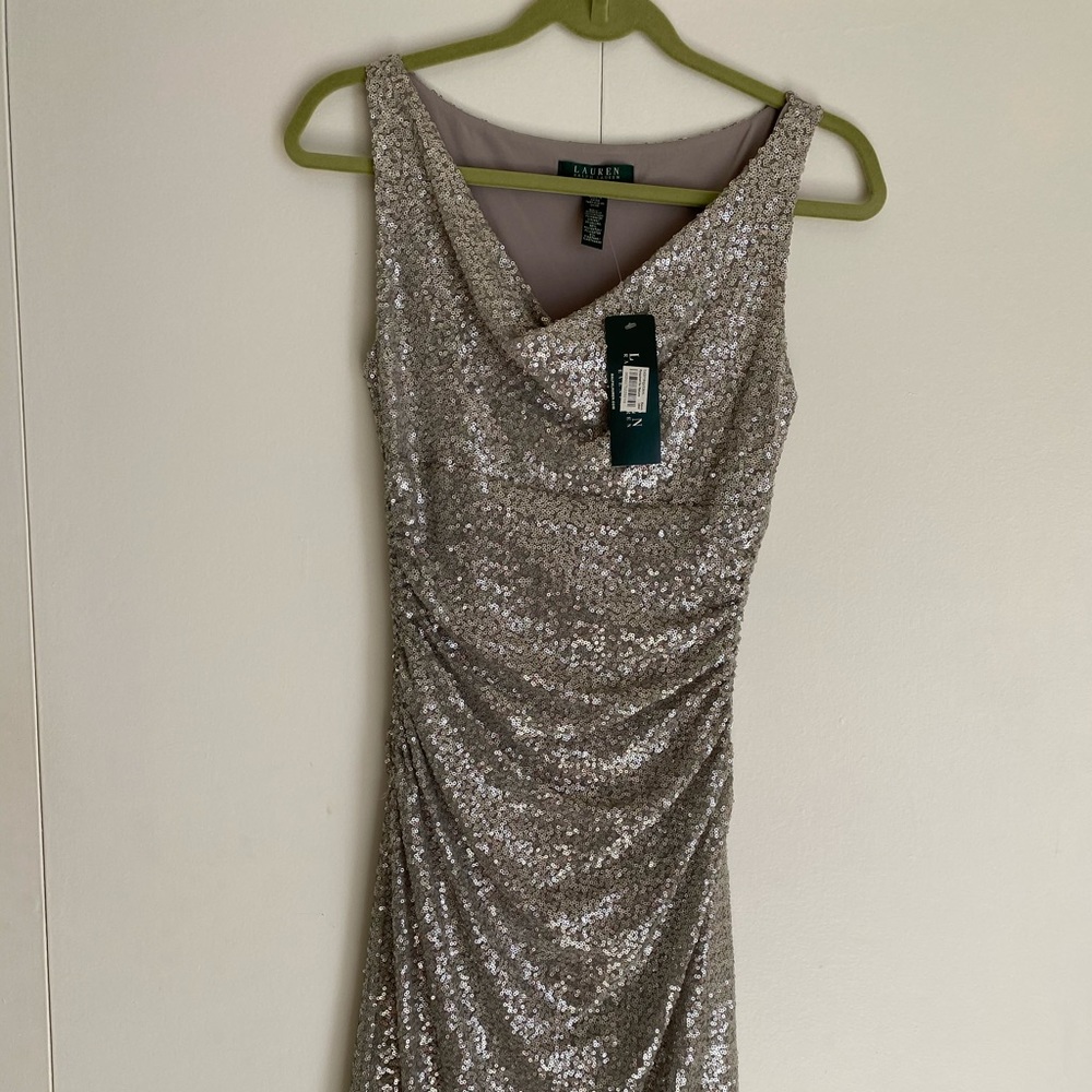 Lauren Ralph Lauren Silver cocktail dress